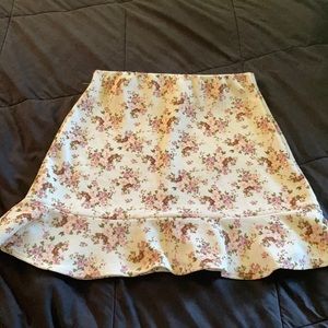 Brandy Blue white floral skirt